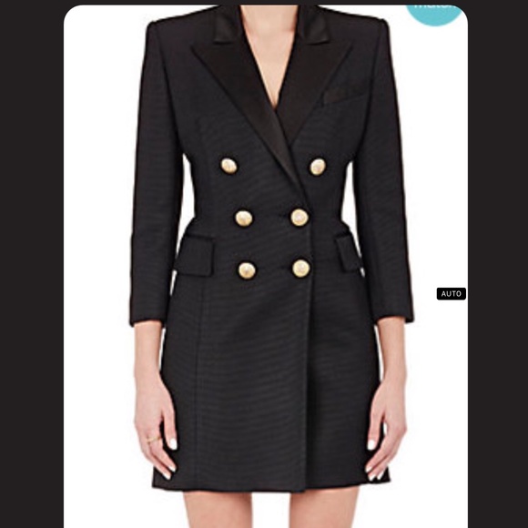 Balmain Double Breasted Coat Dress